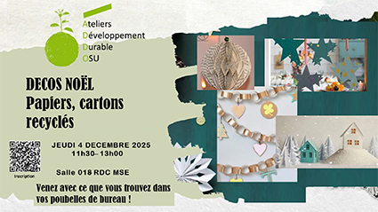 6e atelier développement durable de l'OSU-EFLUVE